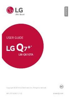 LG Q7 Plus manual. Camera Instructions.